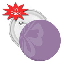 Hibiscus Sakura Lavender Herb Purple 2 25  Buttons (10 Pack)  by Mariart