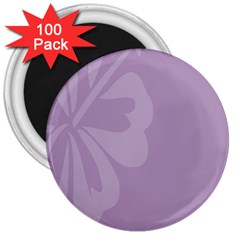 Hibiscus Sakura Lavender Herb Purple 3  Magnets (100 Pack)