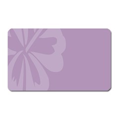 Hibiscus Sakura Lavender Herb Purple Magnet (rectangular)