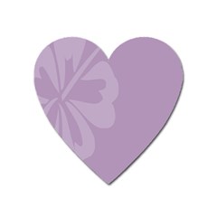 Hibiscus Sakura Lavender Herb Purple Heart Magnet