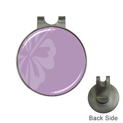 Hibiscus Sakura Lavender Herb Purple Hat Clips With Golf Markers by Mariart