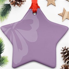 Hibiscus Sakura Lavender Herb Purple Star Ornament (two Sides) by Mariart