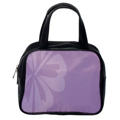 Hibiscus Sakura Lavender Herb Purple Classic Handbags (one Side) by Mariart