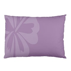 Hibiscus Sakura Lavender Herb Purple Pillow Case by Mariart