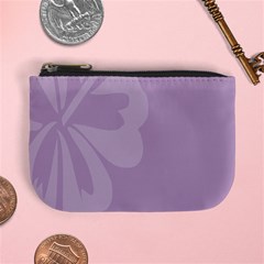 Hibiscus Sakura Lavender Herb Purple Mini Coin Purses by Mariart