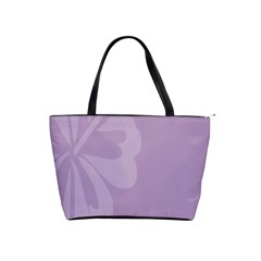 Hibiscus Sakura Lavender Herb Purple Shoulder Handbags by Mariart