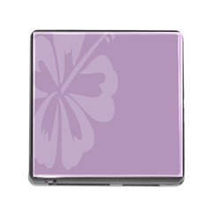 Hibiscus Sakura Lavender Herb Purple Memory Card Reader (square) by Mariart