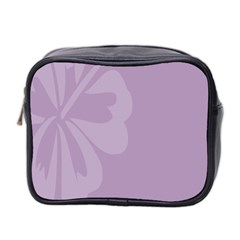 Hibiscus Sakura Lavender Herb Purple Mini Toiletries Bag 2-side by Mariart