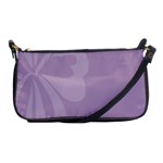 Hibiscus Sakura Lavender Herb Purple Shoulder Clutch Bags Front