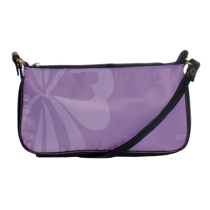 Hibiscus Sakura Lavender Herb Purple Shoulder Clutch Bags