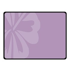 Hibiscus Sakura Lavender Herb Purple Fleece Blanket (small) by Mariart