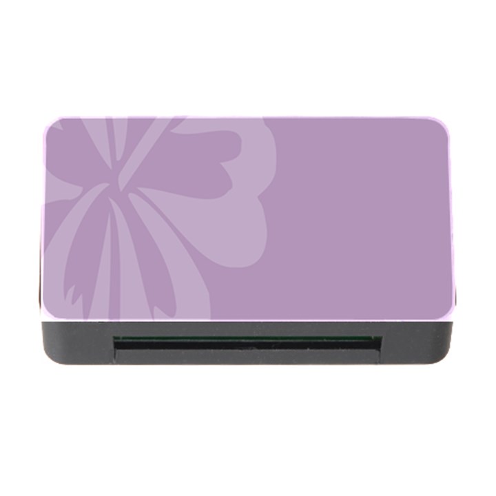 Hibiscus Sakura Lavender Herb Purple Memory Card Reader with CF