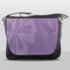 Hibiscus Sakura Lavender Herb Purple Messenger Bags