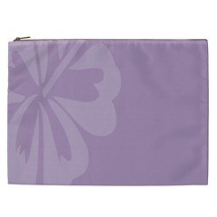 Hibiscus Sakura Lavender Herb Purple Cosmetic Bag (xxl)  by Mariart