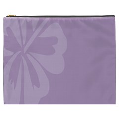 Hibiscus Sakura Lavender Herb Purple Cosmetic Bag (xxxl)  by Mariart