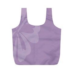 Hibiscus Sakura Lavender Herb Purple Full Print Recycle Bags (m)  by Mariart