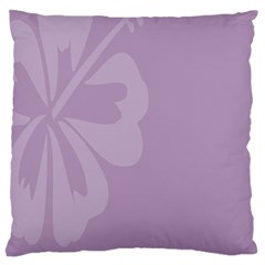 Hibiscus Sakura Lavender Herb Purple Large Flano Cushion Case (one Side) by Mariart