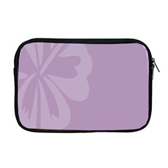 Hibiscus Sakura Lavender Herb Purple Apple Macbook Pro 17  Zipper Case by Mariart