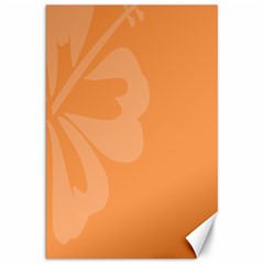 Hibiscus Sakura Tangerine Orange Canvas 20  X 30   by Mariart