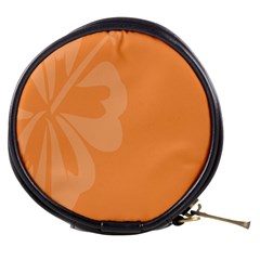 Hibiscus Sakura Tangerine Orange Mini Makeup Bags by Mariart