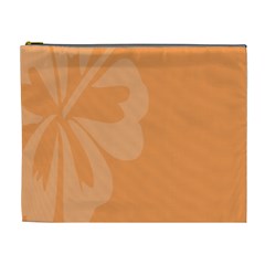 Hibiscus Sakura Tangerine Orange Cosmetic Bag (xl) by Mariart