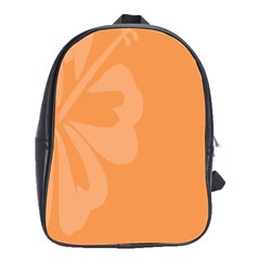 Hibiscus Sakura Tangerine Orange School Bags(large)  by Mariart