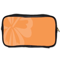 Hibiscus Sakura Tangerine Orange Toiletries Bags 2-side by Mariart