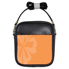 Hibiscus Sakura Tangerine Orange Girls Sling Bags by Mariart