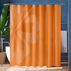 Hibiscus Sakura Tangerine Orange Shower Curtain 60  X 72  (medium)  by Mariart