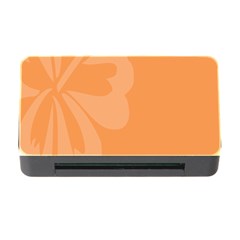 Hibiscus Sakura Tangerine Orange Memory Card Reader With Cf by Mariart