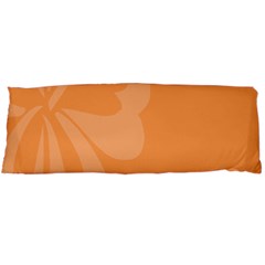 Hibiscus Sakura Tangerine Orange Body Pillow Case (dakimakura) by Mariart