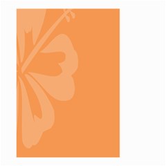 Hibiscus Sakura Tangerine Orange Small Garden Flag (two Sides) by Mariart