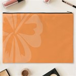 Hibiscus Sakura Tangerine Orange Cosmetic Bag (XXXL)  Back