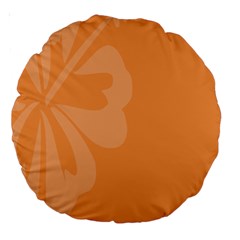 Hibiscus Sakura Tangerine Orange Large 18  Premium Round Cushions by Mariart