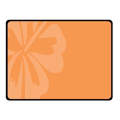 Hibiscus Sakura Tangerine Orange Double Sided Fleece Blanket (small)  by Mariart