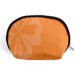 Hibiscus Sakura Tangerine Orange Accessory Pouches (medium)  by Mariart