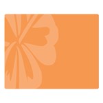 Hibiscus Sakura Tangerine Orange Double Sided Flano Blanket (Large)  80 x60  Blanket Front