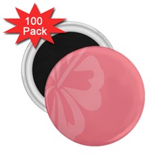 Hibiscus Sakura Strawberry Ice Pink 2 25  Magnets (100 Pack)  by Mariart