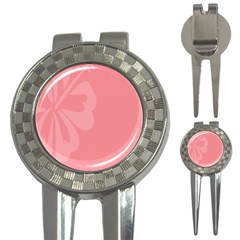 Hibiscus Sakura Strawberry Ice Pink 3-in-1 Golf Divots by Mariart