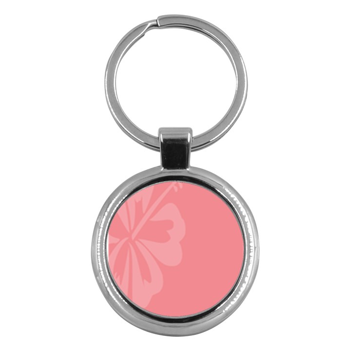 Hibiscus Sakura Strawberry Ice Pink Key Chains (Round) 