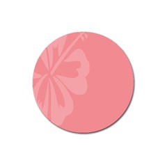 Hibiscus Sakura Strawberry Ice Pink Magnet 3  (round) by Mariart