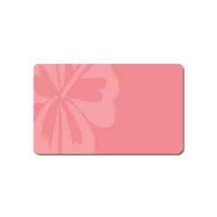 Hibiscus Sakura Strawberry Ice Pink Magnet (name Card) by Mariart