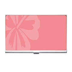 Hibiscus Sakura Strawberry Ice Pink Business Card Holders by Mariart