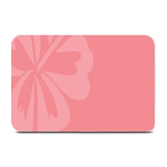 Hibiscus Sakura Strawberry Ice Pink Plate Mats by Mariart