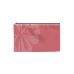 Hibiscus Sakura Strawberry Ice Pink Cosmetic Bag (small)  by Mariart