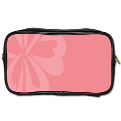 Hibiscus Sakura Strawberry Ice Pink Toiletries Bags by Mariart