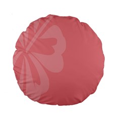 Hibiscus Sakura Strawberry Ice Pink Standard 15  Premium Round Cushions by Mariart