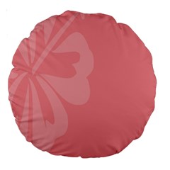 Hibiscus Sakura Strawberry Ice Pink Large 18  Premium Round Cushions by Mariart