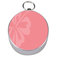 Hibiscus Sakura Strawberry Ice Pink Silver Compasses by Mariart