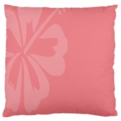 Hibiscus Sakura Strawberry Ice Pink Standard Flano Cushion Case (one Side) by Mariart